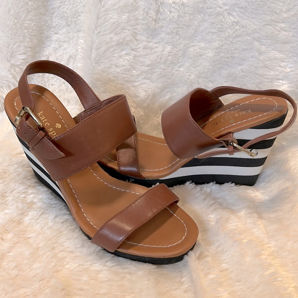 Kate Spade Striped Wedges